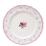 Prato 27cm  Raso Florescer Rosa Cerâmica